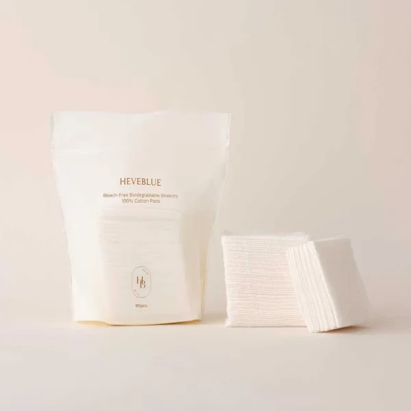 Heveblue Bleach-free Biodegradable Stretchy 100% Cotton Pads