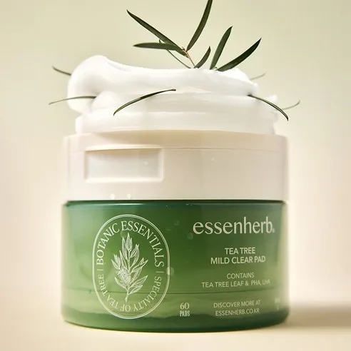 ESSENHERB Tea Tree Mild Clear Pad 60p 160g - Image 2