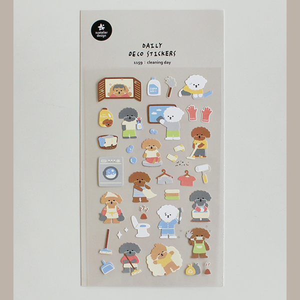 SUATELIER Cleaning Day Stickers