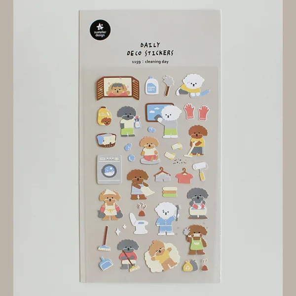 SUATELIER Cleaning Day Stickers