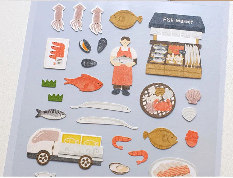 SUATELIER Fish Market Stickers
