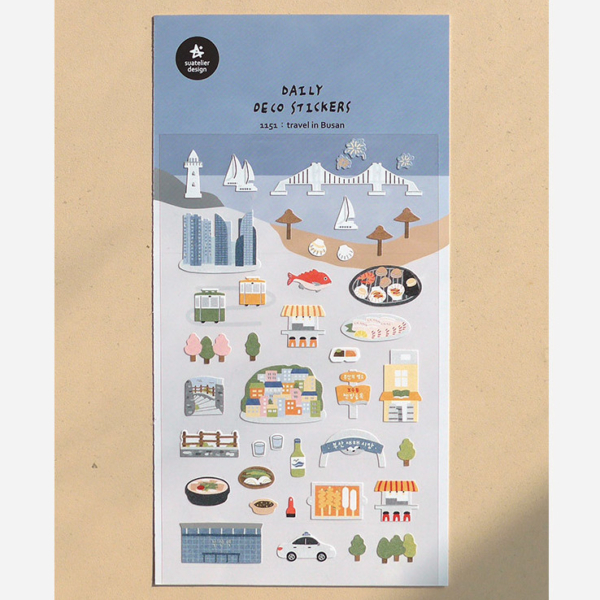 SUATELIER Travel in Busan Stickers