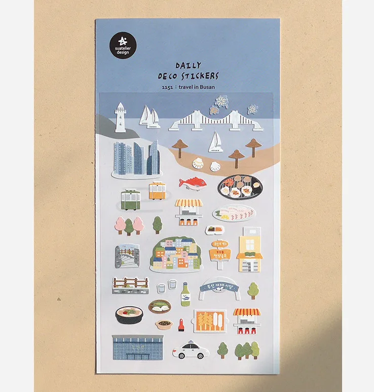 SUATELIER Travel in Busan Stickers