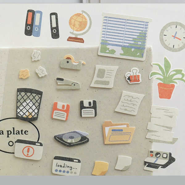 SUATELIER Retro Office Stickers