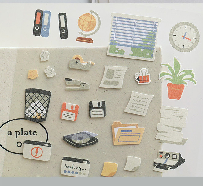 SUATELIER Retro Office Stickers
