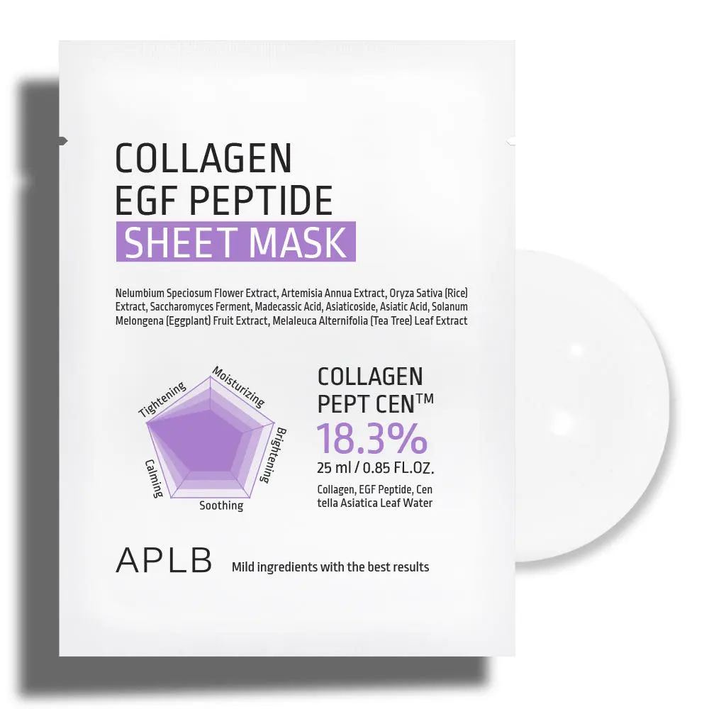 APLB Collagen EGF Peptide Sheet Mask 25ml×10 Sheets