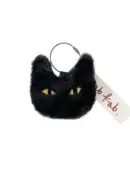 ab fab. Big Black Cat Keyring