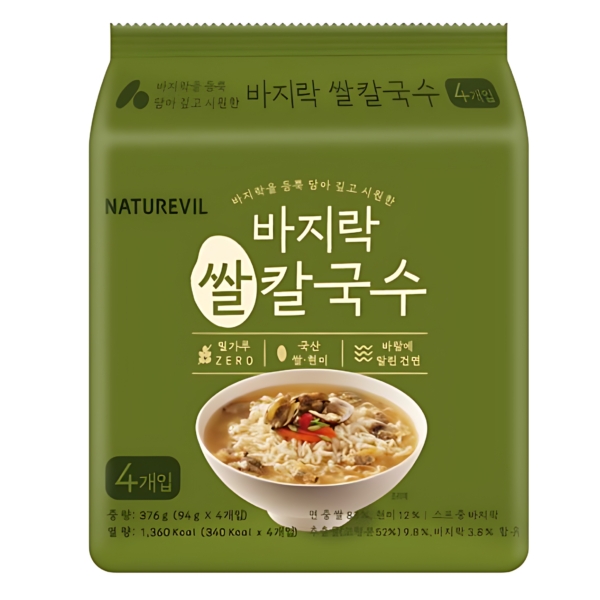 NATUREVIL Gluten-Free Clam Rice Noodle Kalguksu 4 Packs