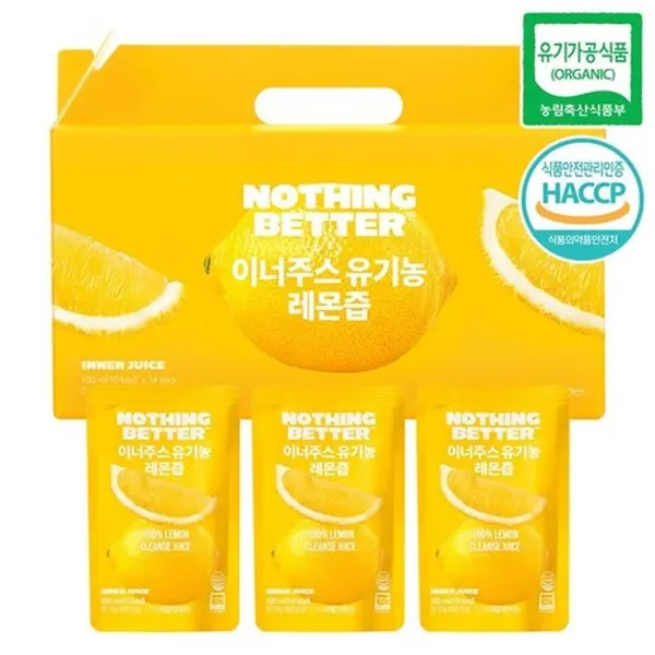 NOTHING BETTER Inner Juice 100% Lemon Cleanse Juice 100ml X 24pack