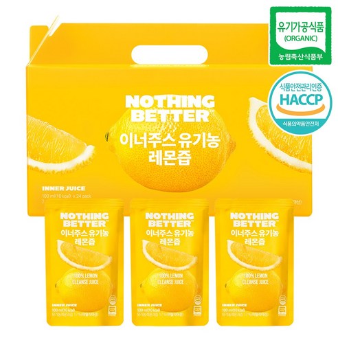 NOTHING BETTER Inner Juice 100% Lemon Cleanse Juice 100ml X 24pack