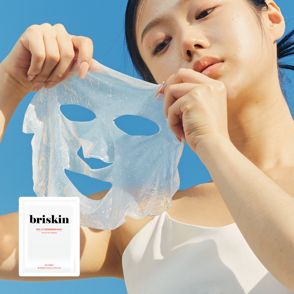BRISKIN Real Fit Secondskin Mask SOS Trouble Care 28g x 10ea - Image 2