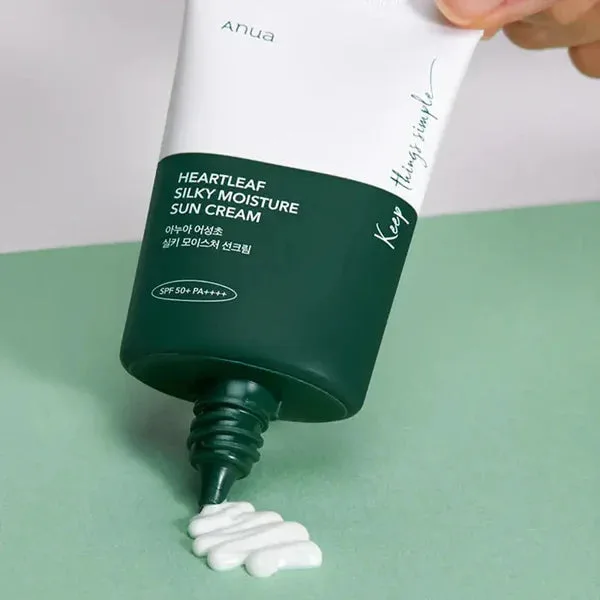 Anua Heartleaf Silky Moisture Sunscreen SPF 50+ / PA++++ 50ml - Image 3