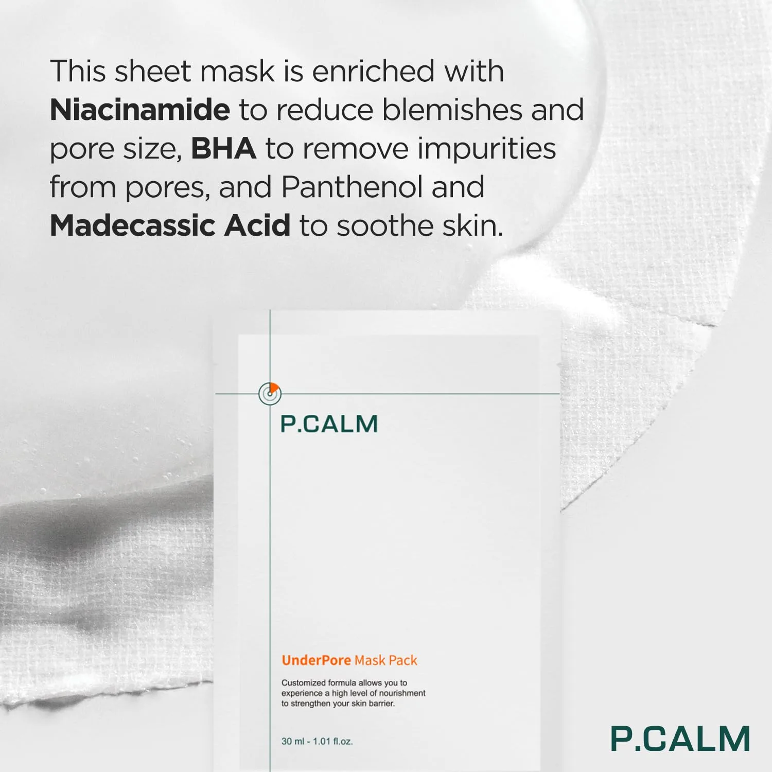 P.CALM Underpore Mask Pack - 1 Sheet - Image 5