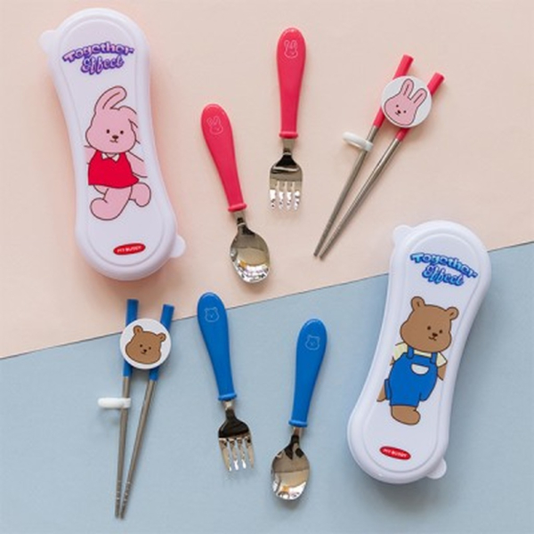 Dailylike My Buddy Spoon Fork Chopsticks Hard Case Set