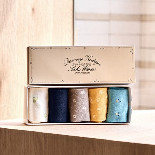 Dailylike Daymi Vintage Socks Women 5P - 02 Present