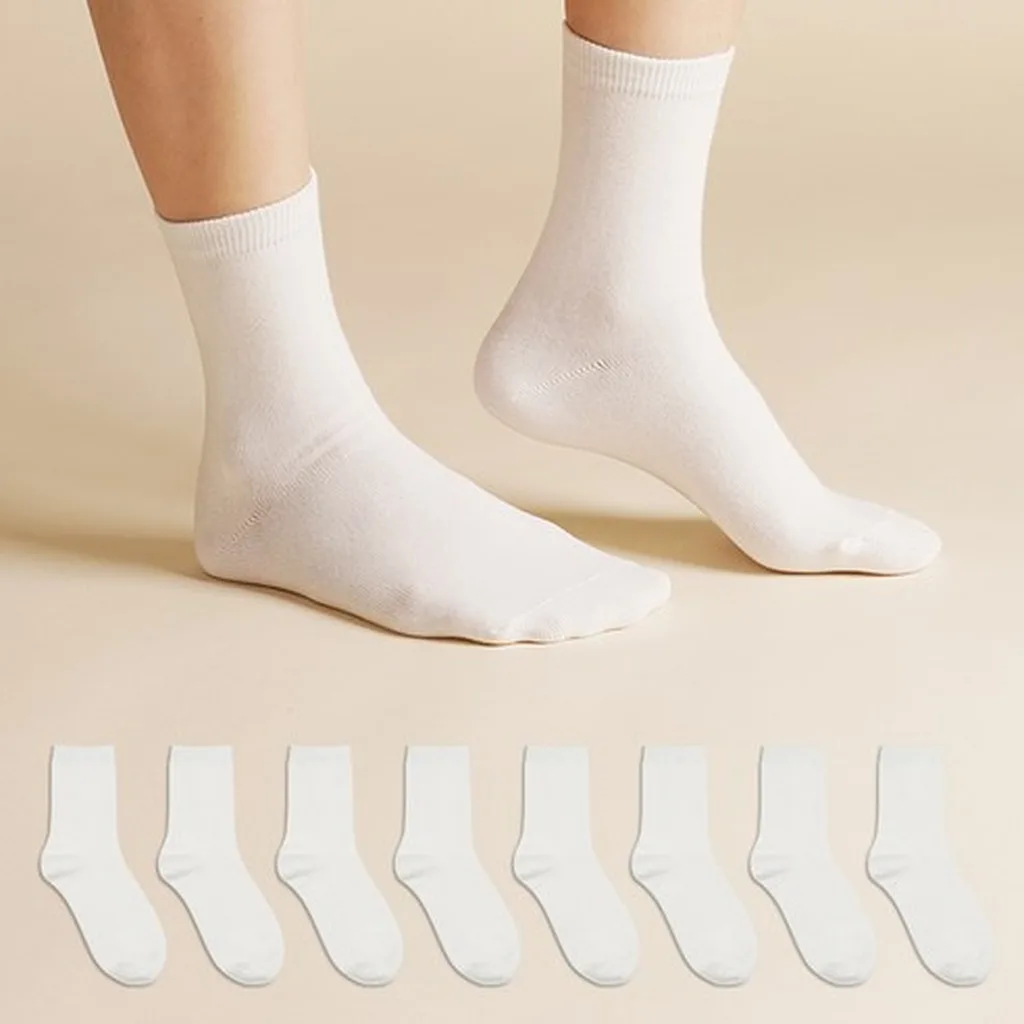 Sockpiens Women Premium Solid Socks 8 Pairs Set