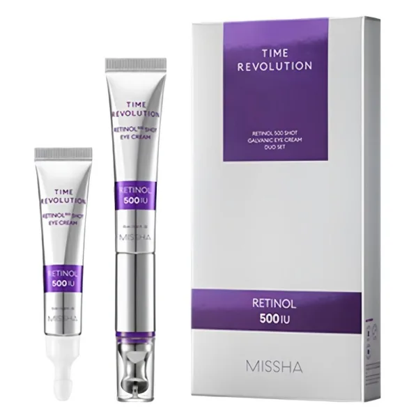 MISSHA Time Revolution Retinol 500 Shot Galvanic Eye Cream 15ml+Refill15ml