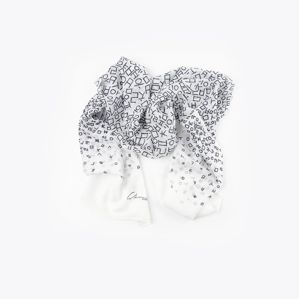 Korean Hangul Alphabet Pattern Muffler Scarf - Image 10