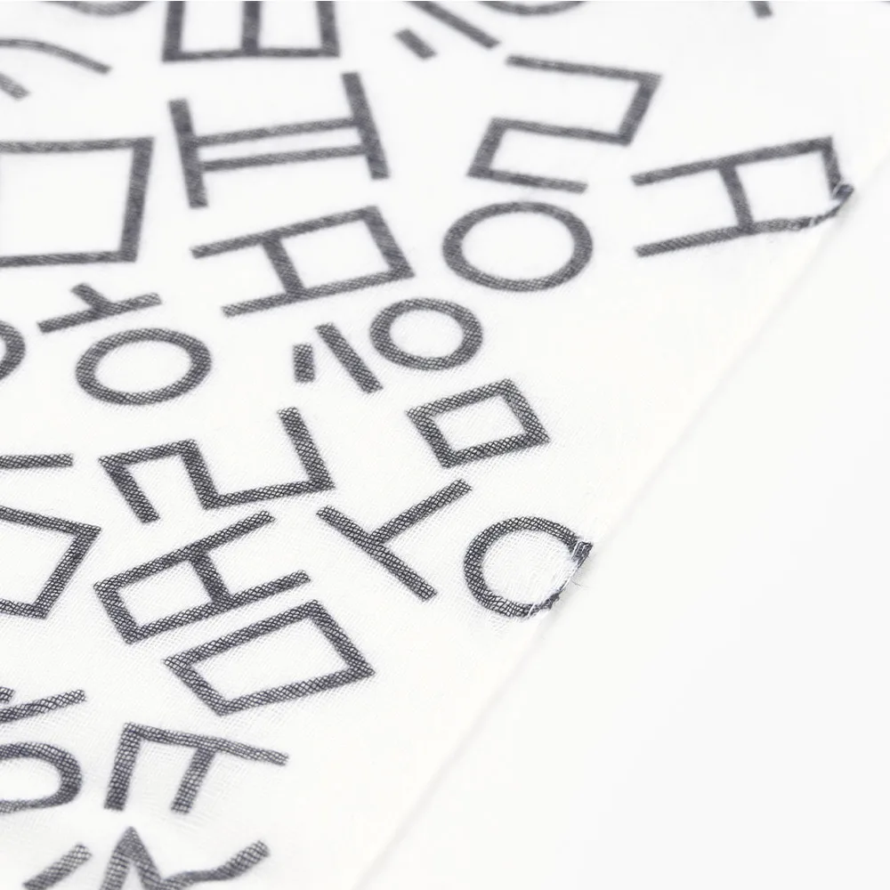 Korean Hangul Alphabet Pattern Muffler Scarf - Image 12