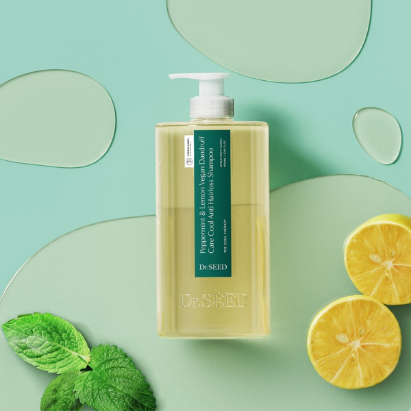 Dr. Seed Peppermint & Lemon Vegan Dandruff Care Cool Anti-Hairloss Shampoo 1000ml