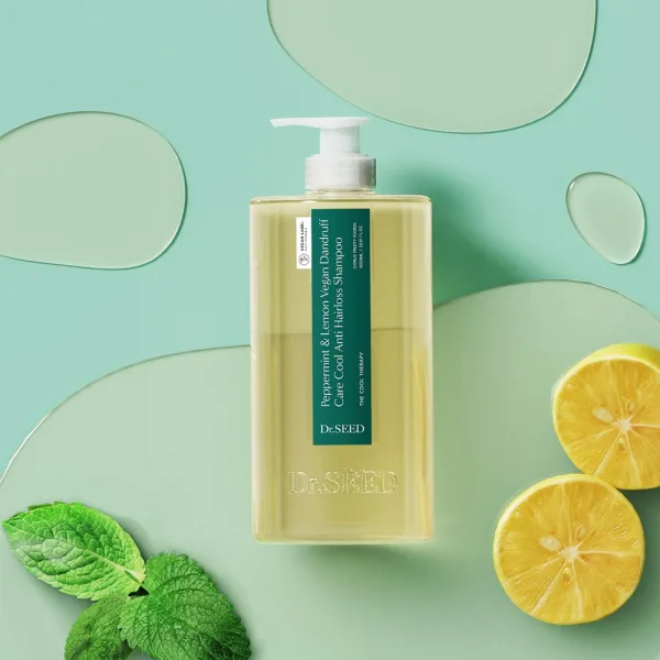 Dr. Seed Peppermint & Lemon Vegan Dandruff Care Cool Anti-Hairloss Shampoo 1000ml