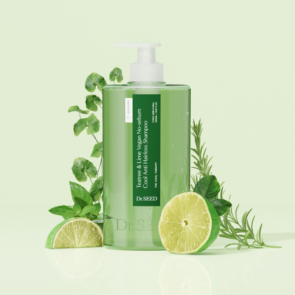 Dr. Seed Tea Tree & Lime Vegan No-Sebum Cool Anti-Hairloss Shampoo 1000ml