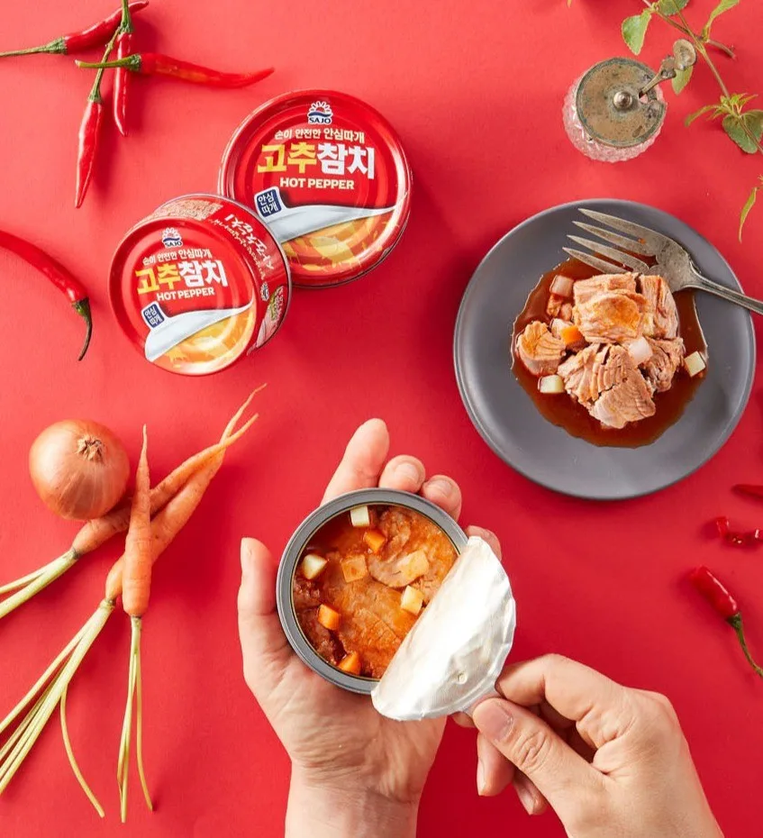 Sajo Hot Pepper Tuna 85g × 8 packs- Korean Spicy Chili Tuna - Image 3