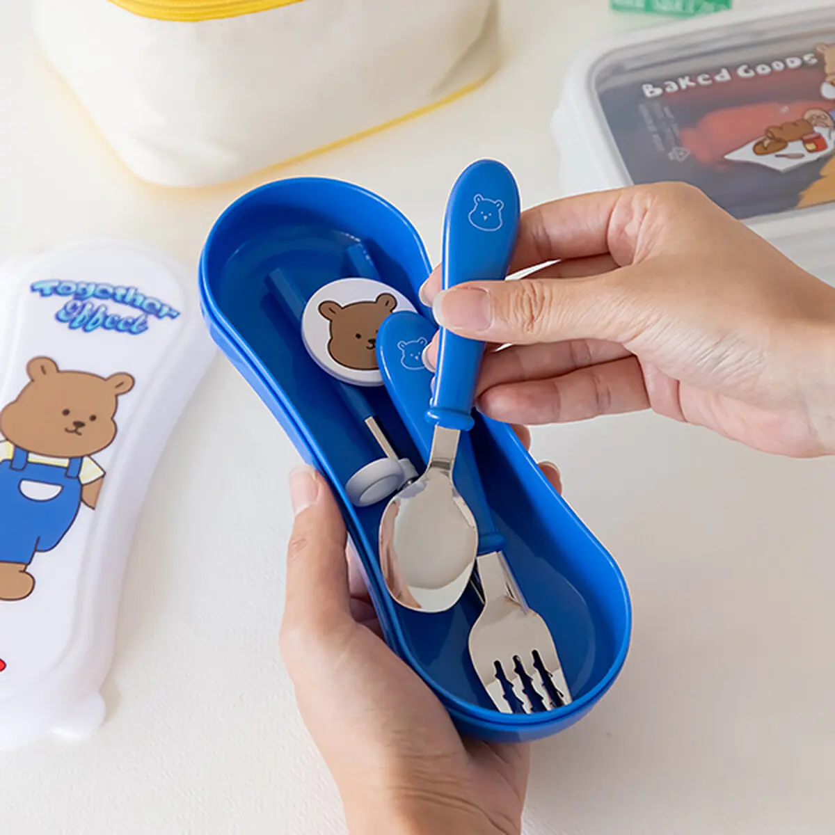 Dailylike My Buddy Spoon Fork Chopsticks Hard Case Set