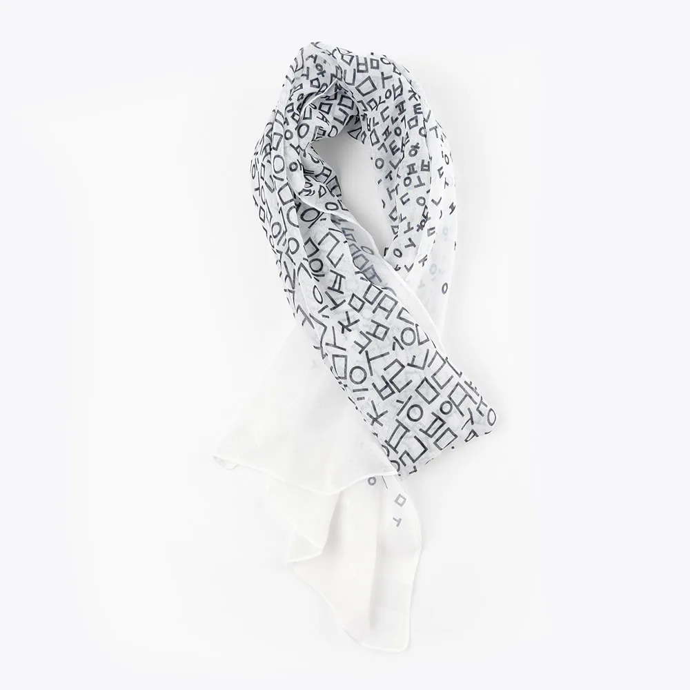 Korean Hangul Alphabet Pattern Muffler Scarf - Image 8