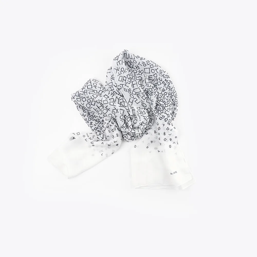 Korean Hangul Alphabet Pattern Muffler Scarf - Image 9