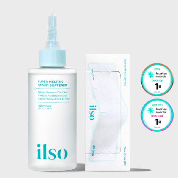 ILSO Super Melting Sebum Softener 150ml+Cotton Pad 40ea