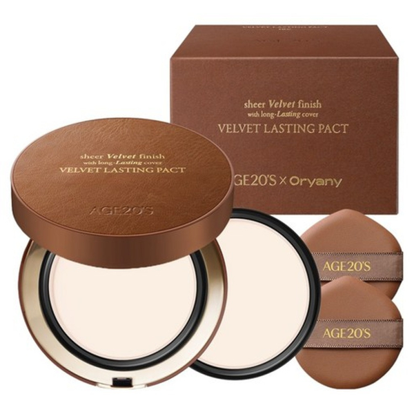AGE 20's Velvet Lasting Pact Oyani Edition 19C Pure (Main + Refill)