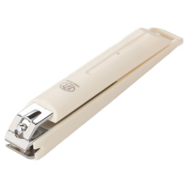 777 Louisbon Monotone Premium Toenail Clipper with Nail Catcher - White