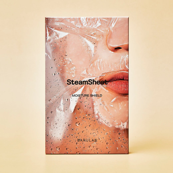 BARULAB Steam Sheets Moisture Shield Oil Lock Facial Mask 5 Packs