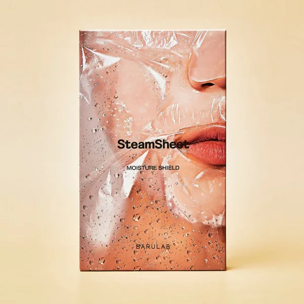 BARULAB Steam Sheets Moisture Shield Oil Lock Facial Mask 5 Packs