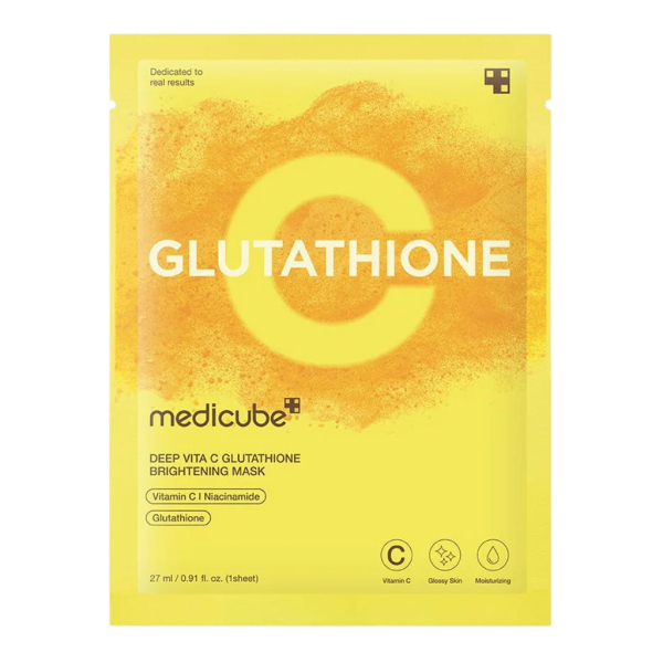 MEDICUBE Deep Vita C Glutathione Brightening Mask 27ml*6sheets
