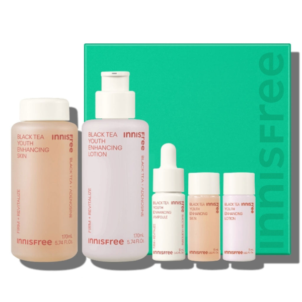 INNISFREE Black Tea Youth Enhancing Ampoule Skincare Set