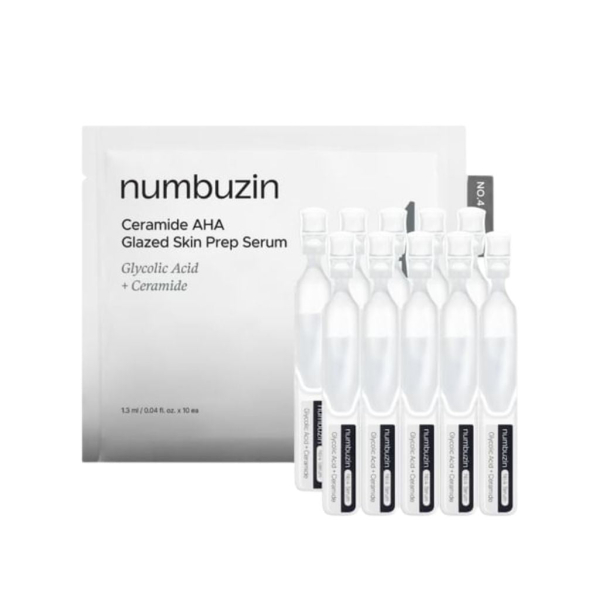 numbuzin No.4 Ceramide AHA Glazed Skin Prep Serum 1.3ml x 10ea