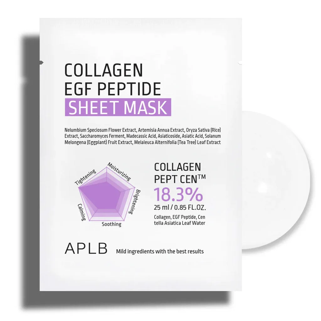 APLB Collagen EGF Peptide Sheet Mask 25ml*10sheets - Image 2
