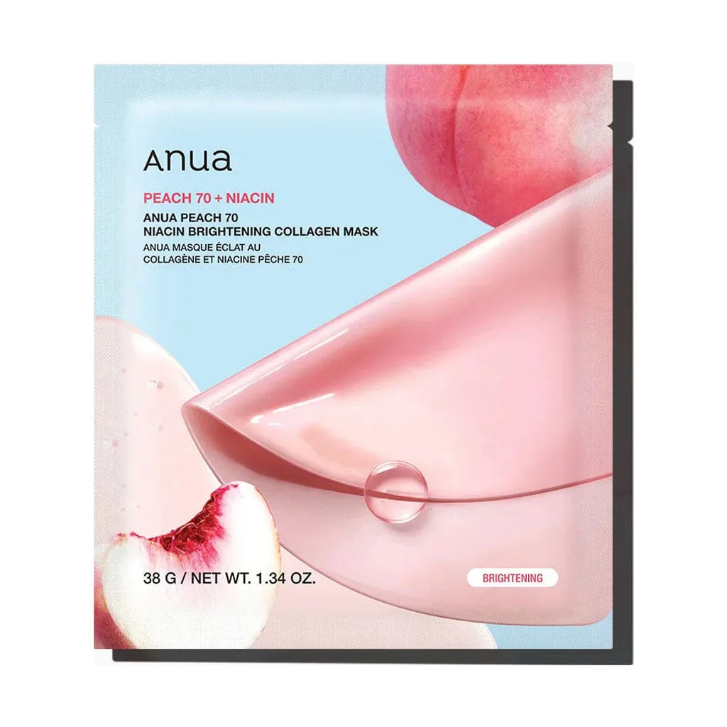 ANUA Peach 70 Niacin Brightening Collagen Mask 4 sheets - Image 2