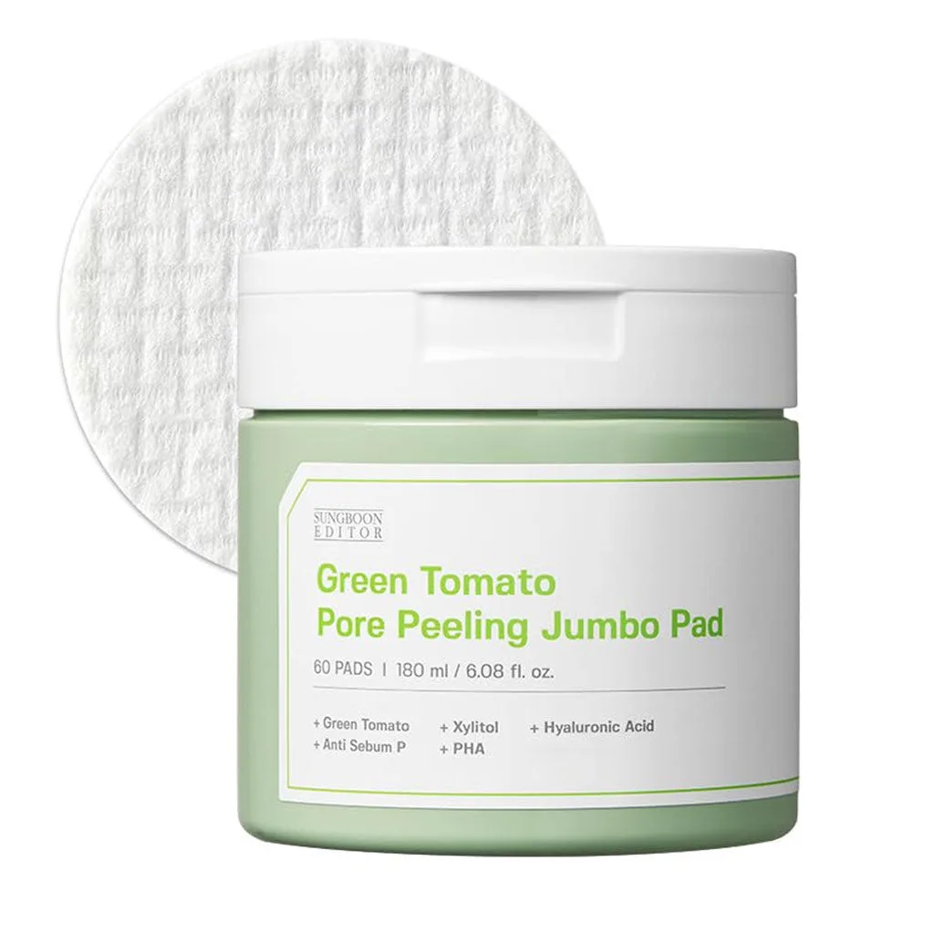 SUNGBOON EDITOR Green Tomato Pore Peeling Jumbo Pad 60ea 180ml