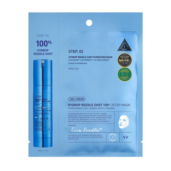 VT COSMETICS Hydrop Reedle Shot 100hL 2-Step Mask 5 Sheets