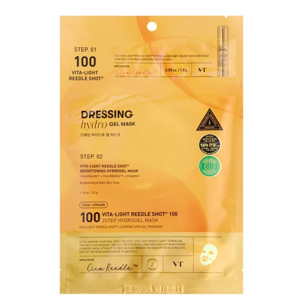 VT COSMETICS Vita-Light Reedle Shot 100 2-Step Hydrogel Mask 4 Sheets