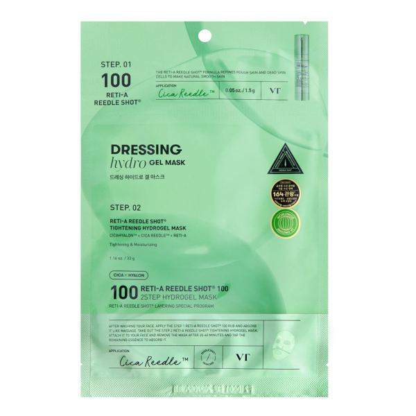 VT COSMETICS Reti-A Reedle Shot 100 2-Step Hydrogel Mask 4 Sheets