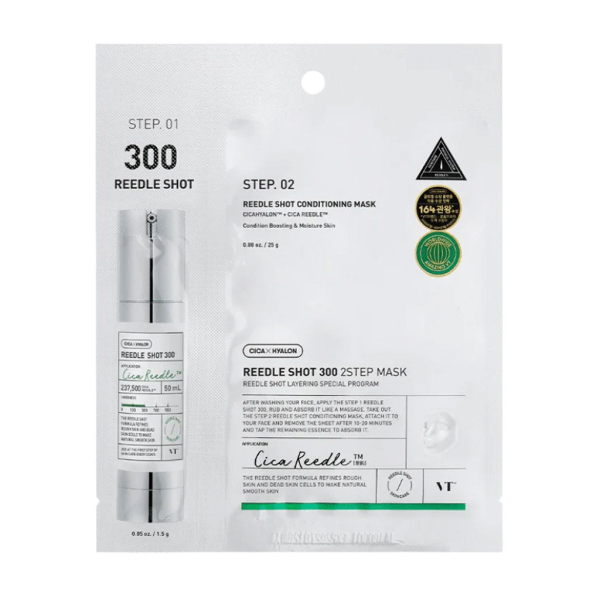 VT COSMETICS Mild Reedle Shot 300 2-Step Mask 4 Sheets