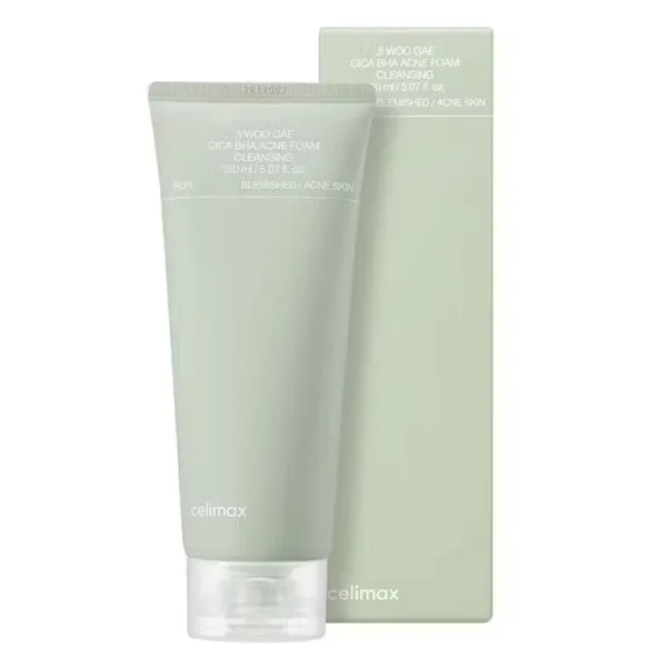 CELIMAX Ji Woo Gae Cica BHA Acne Foam Cleansing 150ml - Acne Relieving Skin Function