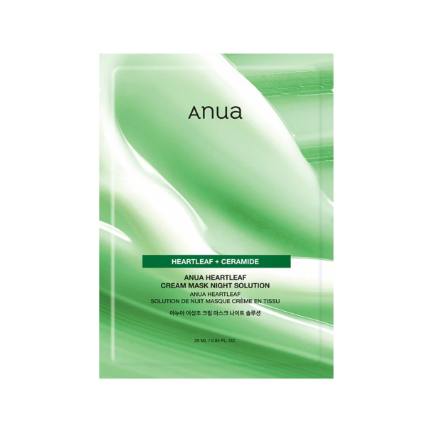 Anua Heartleaf Cream Mask Night Solution - 1 Box of 10 Sheets