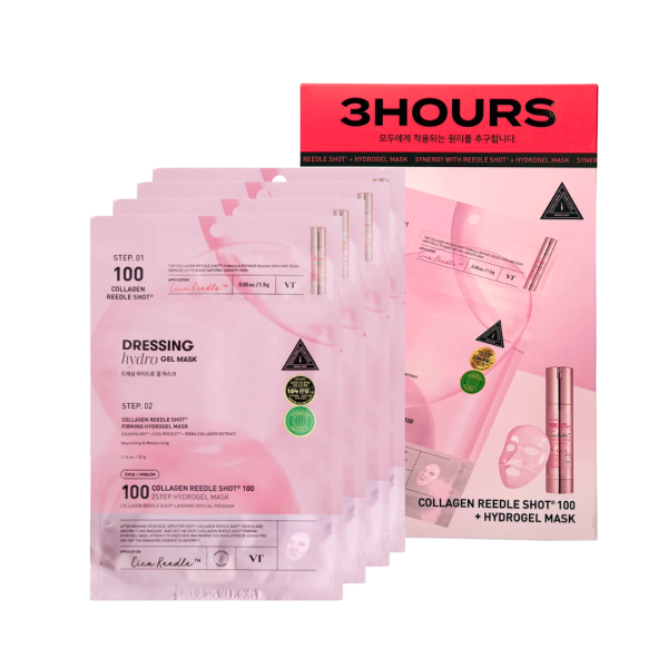 VT Collagen Reedle Shot 100 2-Step Hydrogel Mask - 1 Box of 4 Sheets