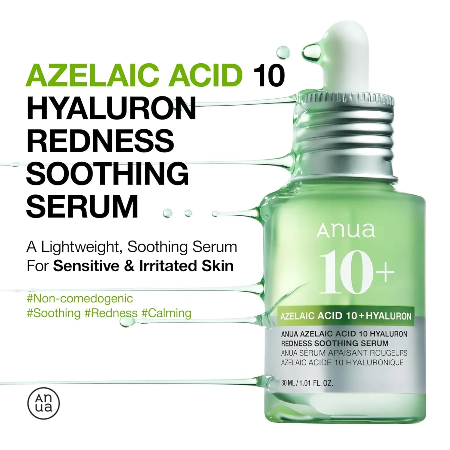 Anua Azelaic 10 Hyaluron Redness Soothing Serum 30ml