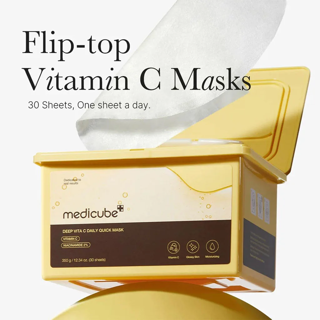 MEDICUBE Deep Vita C Daily Quick Mask 30pcs 350ml - Image 2